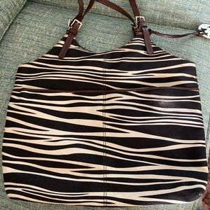 Michael Kors brown zebra tote